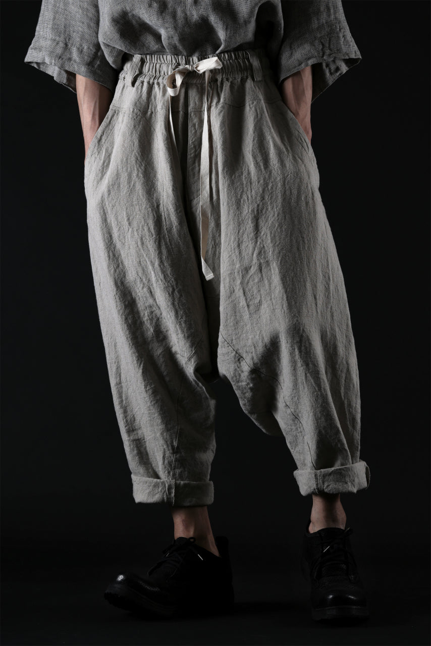 _vital deep sarouel easy pants / natural linen (LIGHT BEIGE)