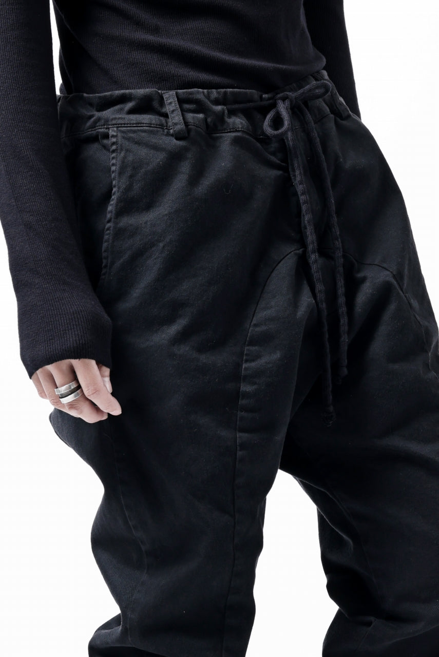 Load image into Gallery viewer, daub DYEING EASY TROUSER PANTS / STRETCH TWILL COTTON (BLACK)