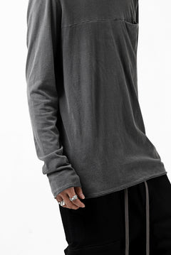 Load image into Gallery viewer, daub CHEST POCKET LONG SLEEVE CUT SEWN / COLD DYED JERSEY (GREY)