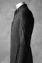 画像をギャラリービューアに読み込む, masnada SCAR STITCHED ZIP JACKET / WASHED RESIN-COAT DENIM (WASHED BLACK)