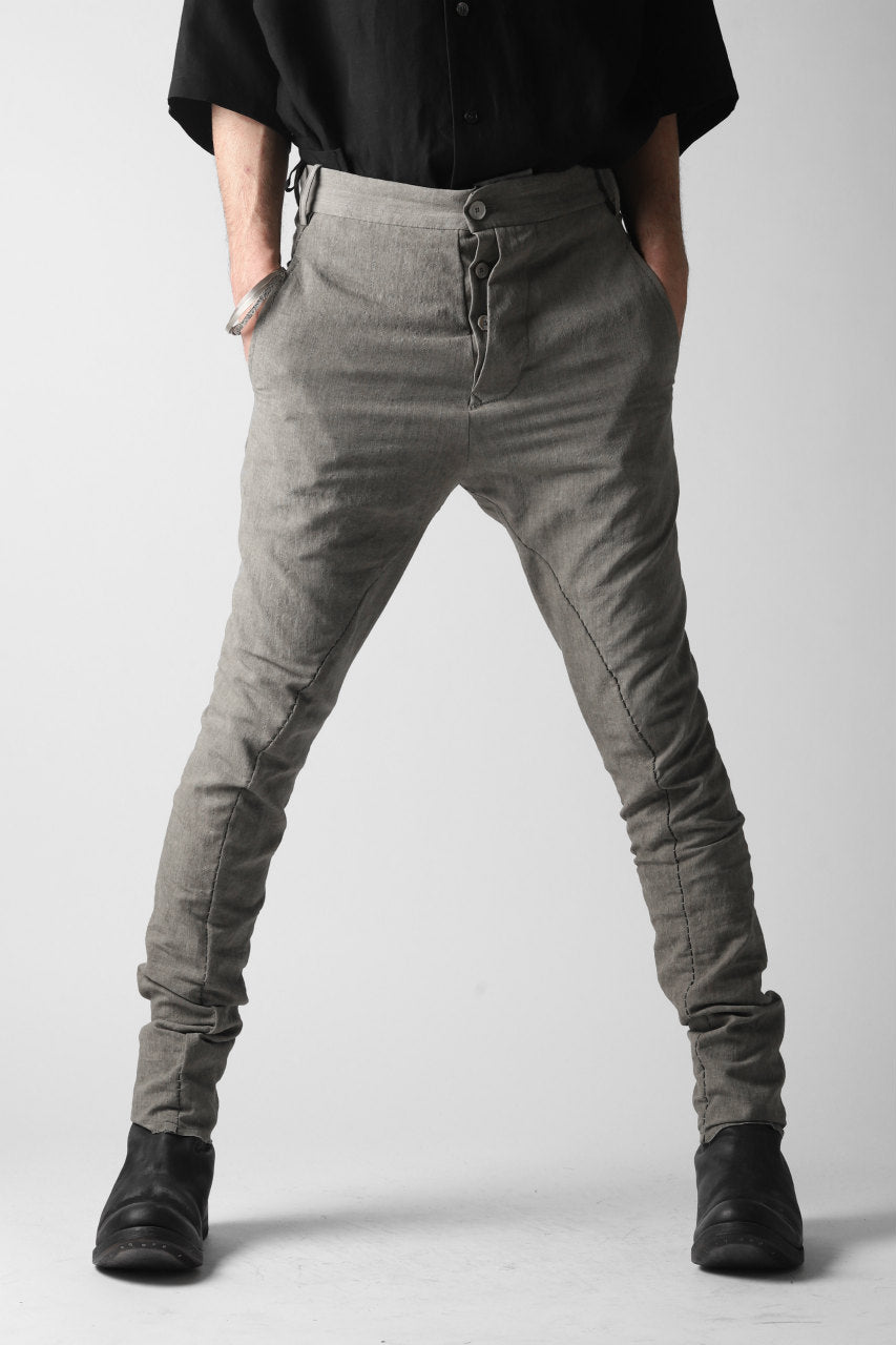 Load image into Gallery viewer, masnada TWIST SKINNY TROUSER / STRISCIA DI (ROCK SHADOW)