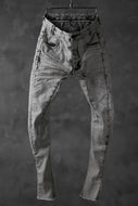 masnada EMBEDDED SLIM PANTS / DENIM ELASTICZZATO (CHALK)