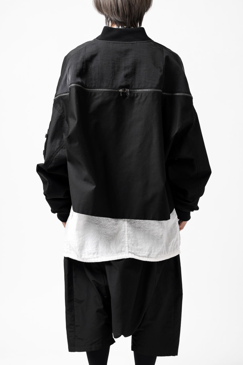 FACETASM ZIPPER MA-1 JACKET (BLACK)