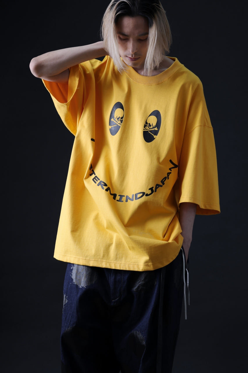 mastermind JAPAN FACE LOGO TEE / BOXY FIT (YELLOW)