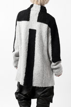 画像をギャラリービューアに読み込む, thomkrom HIGH COLLAR KNIT PULLOVER / ALPACA WOOL (LIGHT GREY x BLACK)