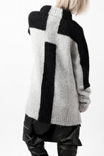 画像をギャラリービューアに読み込む, thomkrom HIGH COLLAR KNIT PULLOVER / ALPACA WOOL (LIGHT GREY x BLACK)