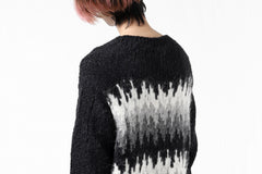 Load image into Gallery viewer, thomkrom JACQUARD KNIT PULLOVER / ALPACA WOOL (BLACK)