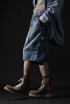 画像をギャラリービューアに読み込む, mastermind JAPAN LIGHT OZ SELVEDGE DENIM WORK SHORTS / SPECIAL WATER REPELLENT (INDIGO)