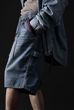 画像をギャラリービューアに読み込む, mastermind JAPAN LIGHT OZ SELVEDGE DENIM WORK SHORTS / SPECIAL WATER REPELLENT (INDIGO)