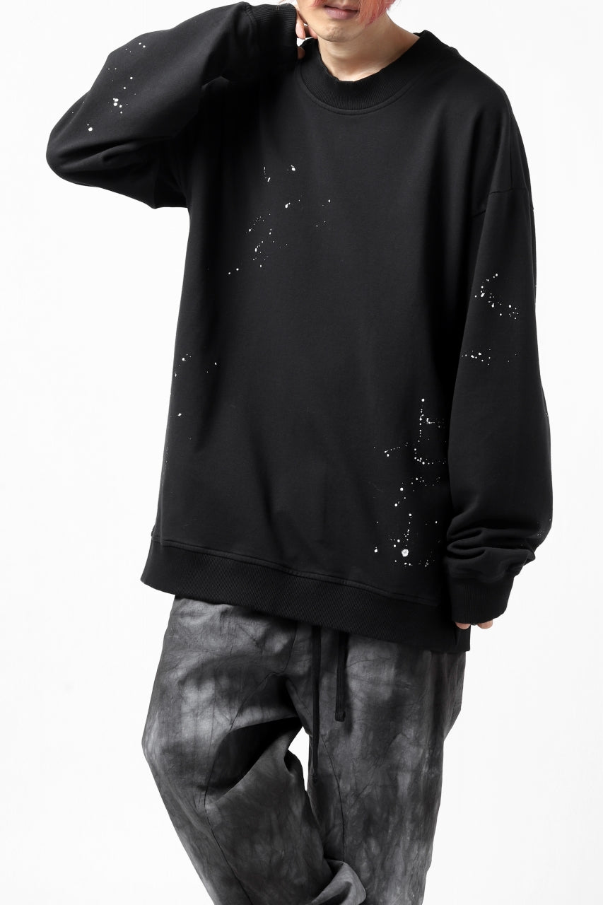 thomkrom PULLOVER TOPS SCATTER PAINT / FRENCH TERRY ORGANIC (BLACK T108)