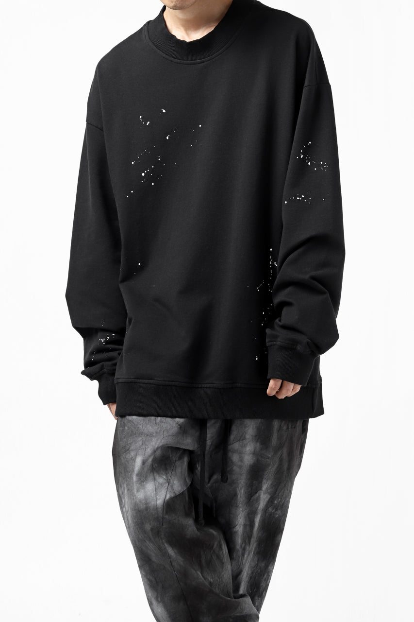 thomkrom PULLOVER TOPS SCATTER PAINT / FRENCH TERRY ORGANIC (BLACK T108)