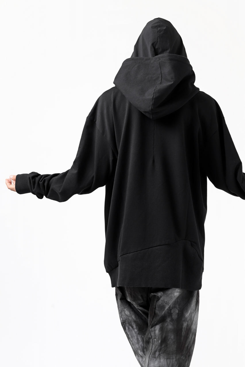 画像をギャラリービューアに読み込む, thomkrom SWEATSHIRT HOODIE-DUAL / FRENCH TERRY ORGANIC (BLACK)