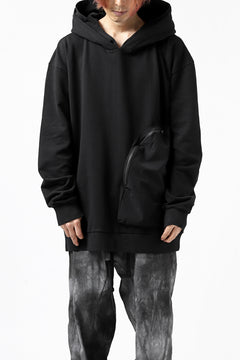 画像をギャラリービューアに読み込む, thomkrom SWEATSHIRT HOODIE-DUAL / FRENCH TERRY ORGANIC (BLACK)