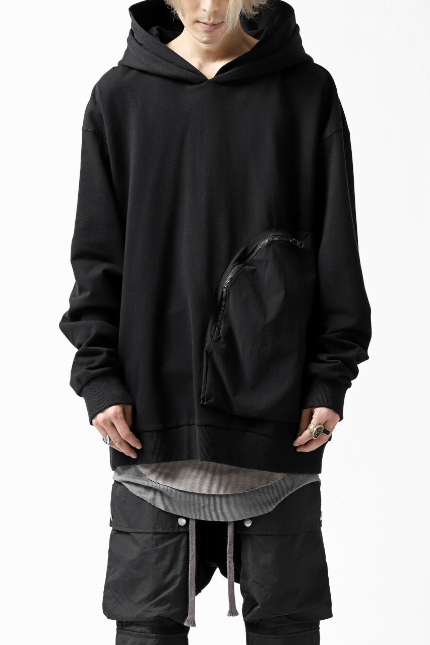 thomkrom SWEATSHIRT HOODIE-DUAL / FRENCH TERRY ORGANIC (BLACK)