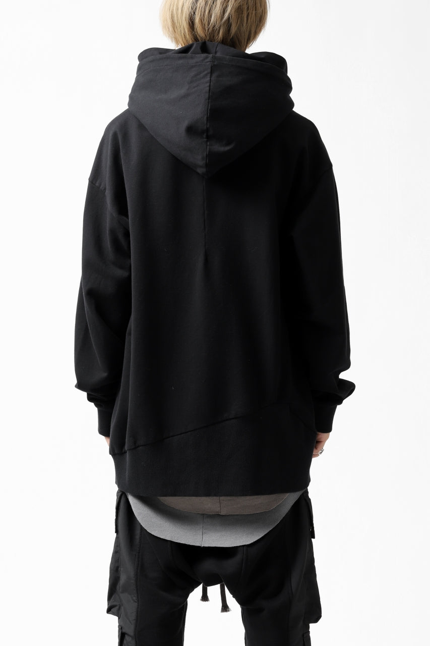 thomkrom SWEATSHIRT HOODIE-DUAL / FRENCH TERRY ORGANIC (BLACK)