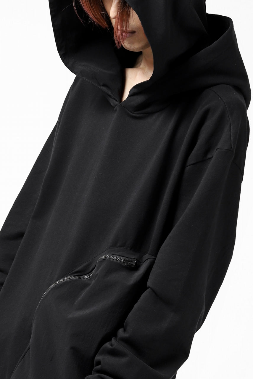 画像をギャラリービューアに読み込む, thomkrom SWEATSHIRT HOODIE-DUAL / FRENCH TERRY ORGANIC (BLACK)