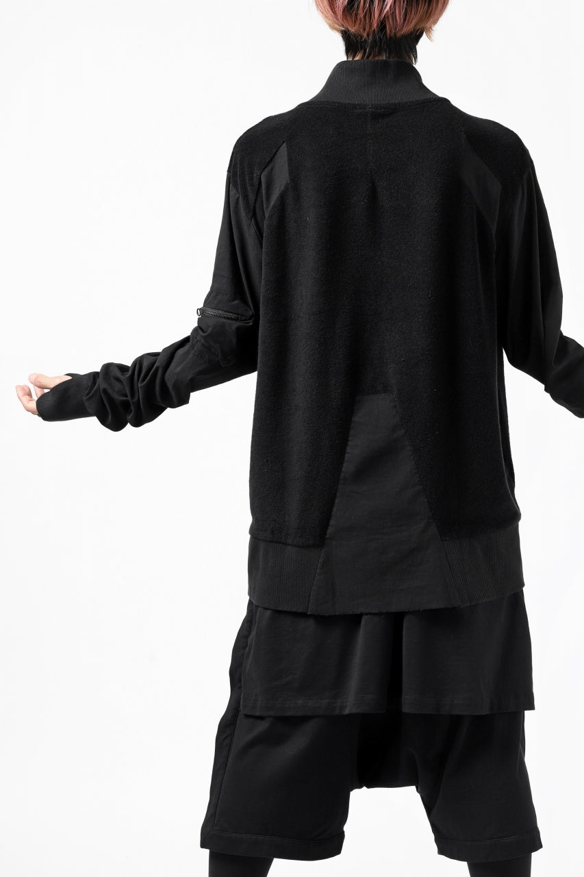 thomkrom MA-1 JACKET / SOFT FROTTEE (BLACK)