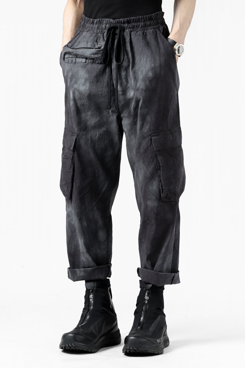 画像をギャラリービューアに読み込む, thomkrom DRAW STRINGS CARGO TROUSERS / DYEING WOVEN ELASTIC (MARBLE T109)