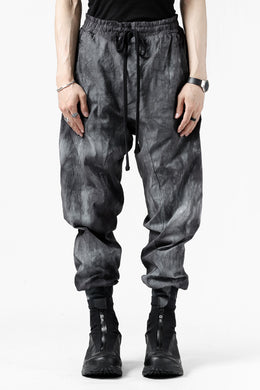 thomkrom LOW CROTCH JOGGER PANTS / DYEING WOVEN ELASTIC (MARBLE T109)