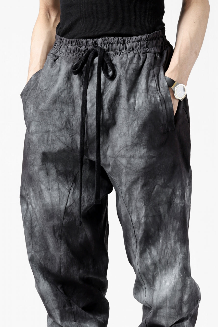 thomkrom LOW CROTCH JOGGER PANTS / DYEING WOVEN ELASTIC (MARBLE T109)
