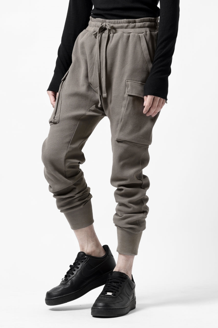 thom/krom WORKED EASY JOGGER PANTS / WAFFLE JERSEY (FOSSIL)