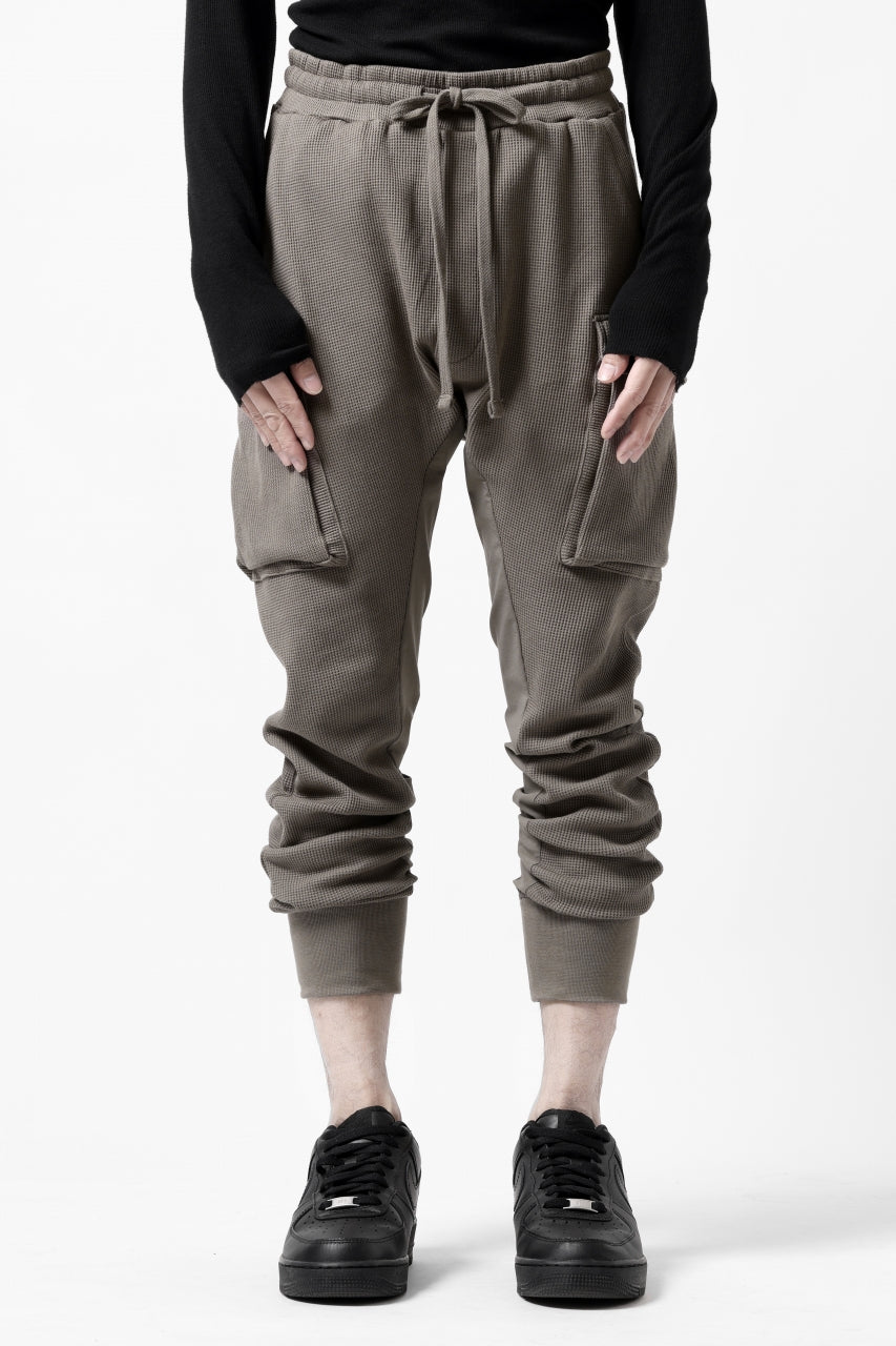 thom/krom WORKED EASY JOGGER PANTS / WAFFLE JERSEY (FOSSIL)