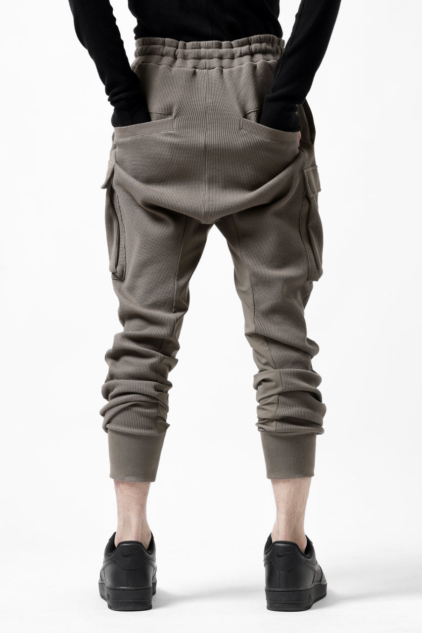 thom/krom WORKED EASY JOGGER PANTS / WAFFLE JERSEY (FOSSIL)