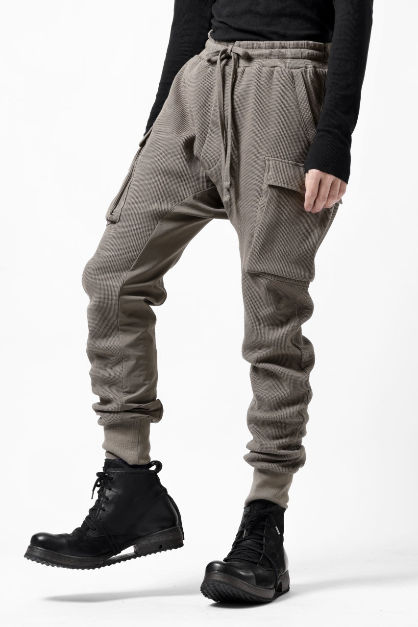 thom/krom WORKED EASY JOGGER PANTS / WAFFLE JERSEY (FOSSIL)