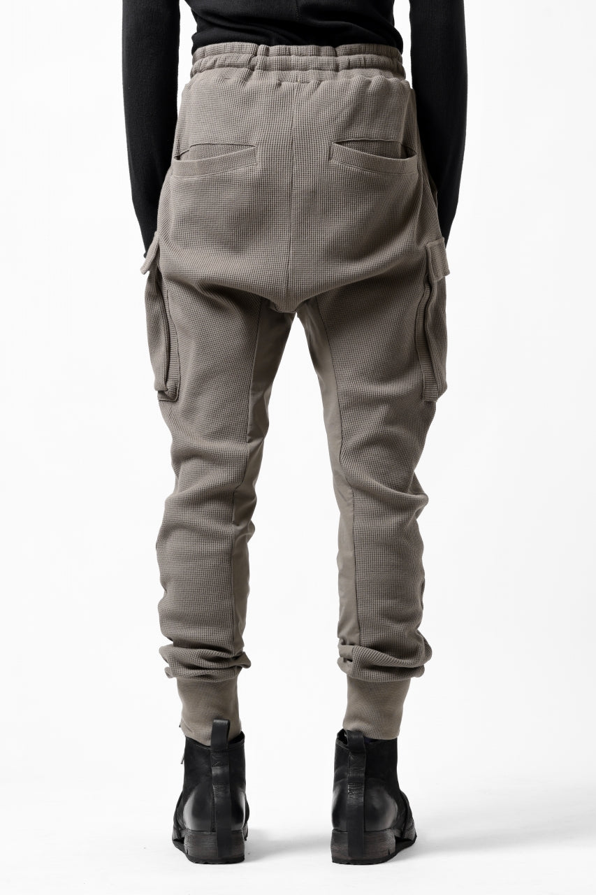 thom/krom WORKED EASY JOGGER PANTS / WAFFLE JERSEY (FOSSIL)