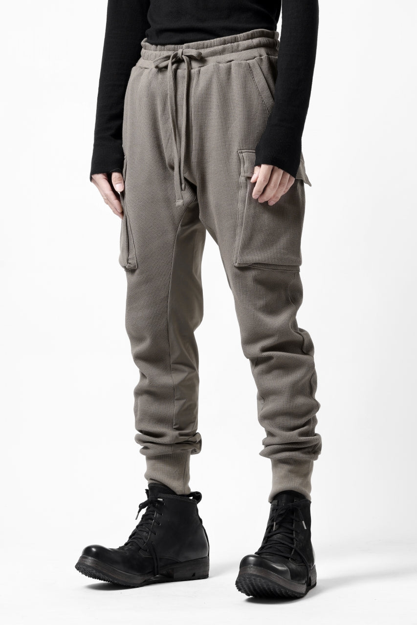 thom/krom WORKED EASY JOGGER PANTS / WAFFLE JERSEY (FOSSIL)