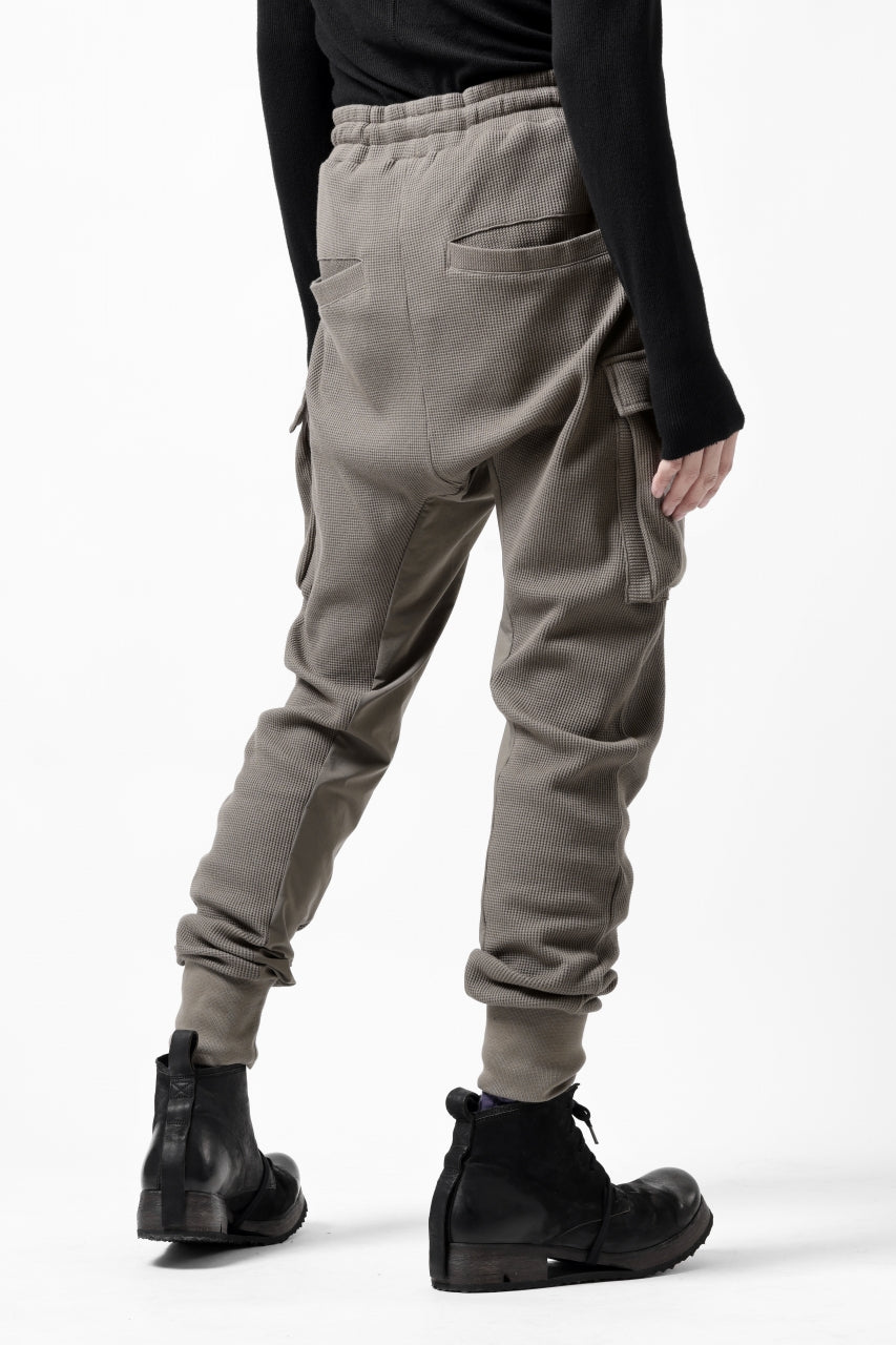 thom/krom WORKED EASY JOGGER PANTS / WAFFLE JERSEY (FOSSIL