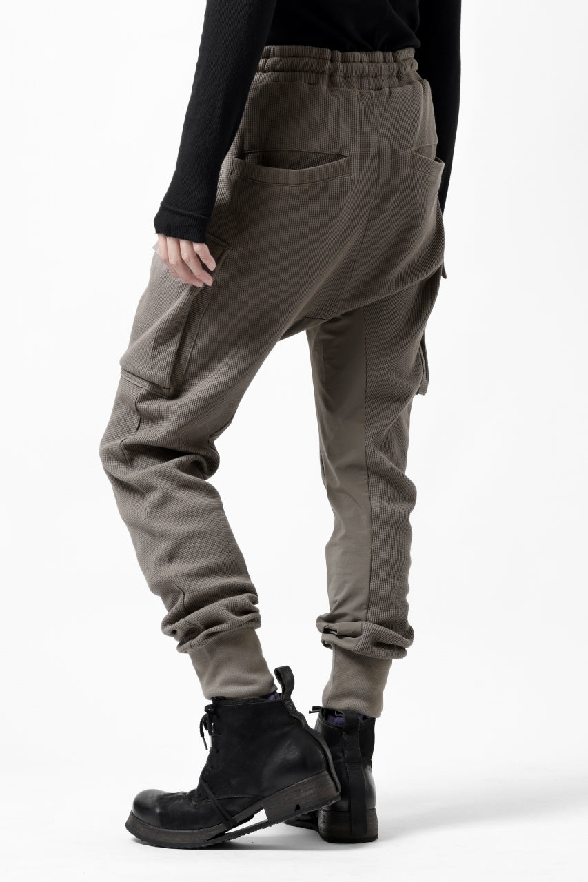 thom/krom WORKED EASY JOGGER PANTS / WAFFLE JERSEY (FOSSIL)