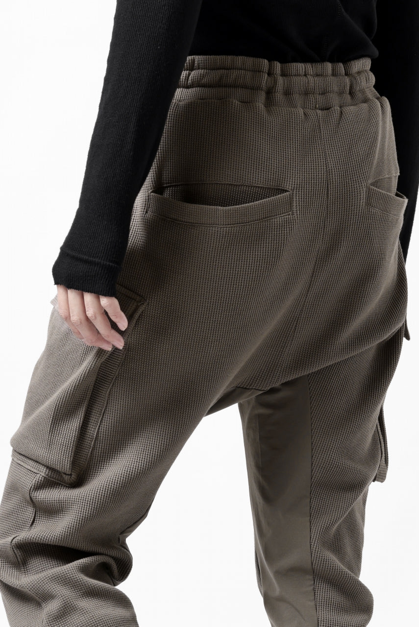 thom/krom WORKED EASY JOGGER PANTS / WAFFLE JERSEY (FOSSIL)