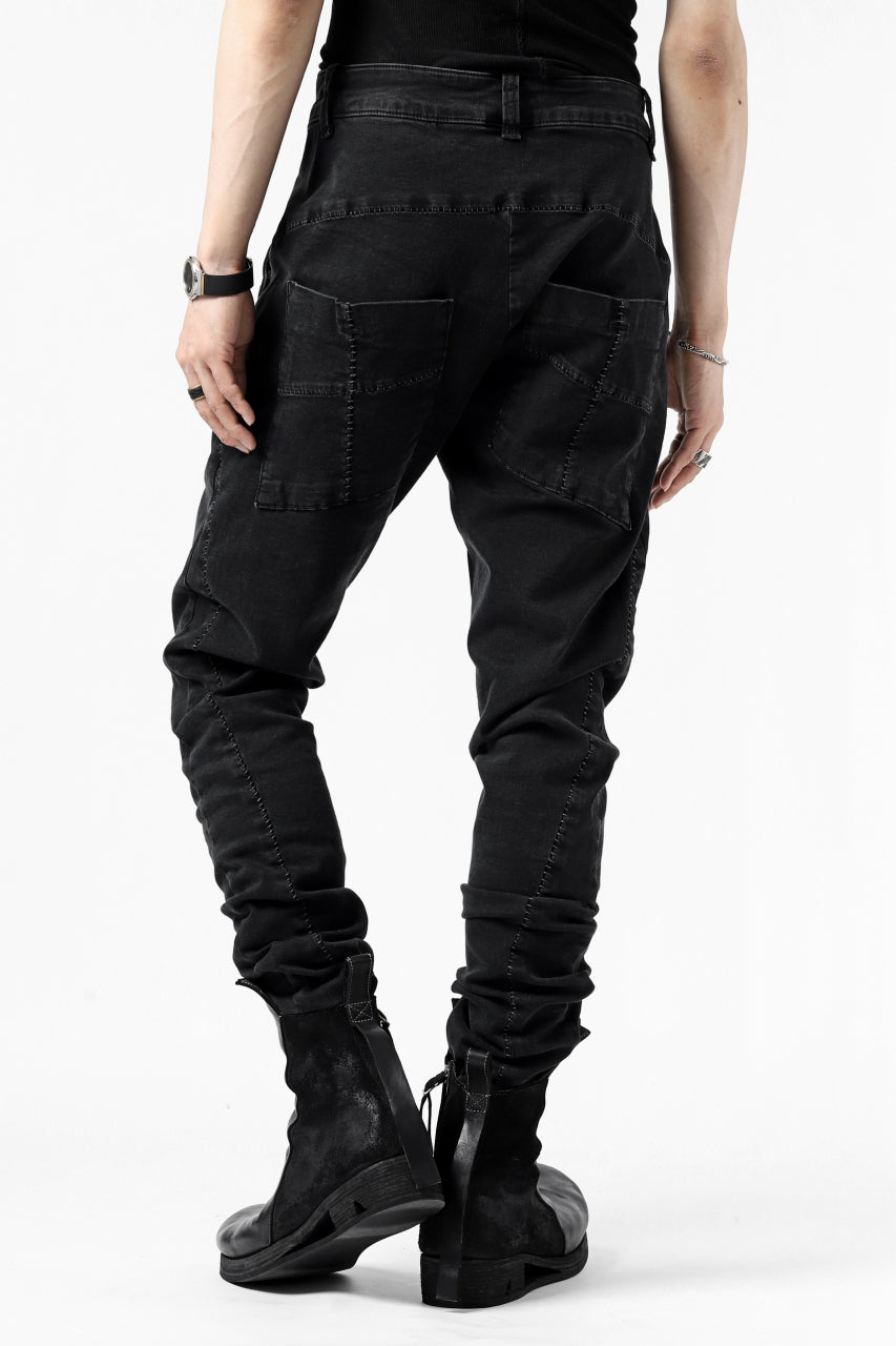 thomkrom SCAR STITCH SKINNY TROUSERS / SUPER STRETCH DENIM (DARK GREY)