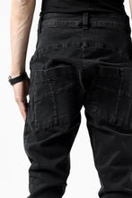 Load image into Gallery viewer, thomkrom SCAR STITCH SKINNY TROUSERS / SUPER STRETCH DENIM (DARK GREY)