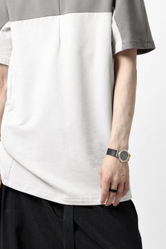 Load image into Gallery viewer, incarnation ARCH SHORT SLEEVE TOPS / ELASTIC F.TERRY (GREY x LIGHT GREY)