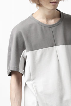 画像をギャラリービューアに読み込む, incarnation ARCH SHORT SLEEVE TOPS / ELASTIC F.TERRY (GREY x LIGHT GREY)