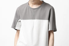 画像をギャラリービューアに読み込む, incarnation ARCH SHORT SLEEVE TOPS / ELASTIC F.TERRY (GREY x LIGHT GREY)