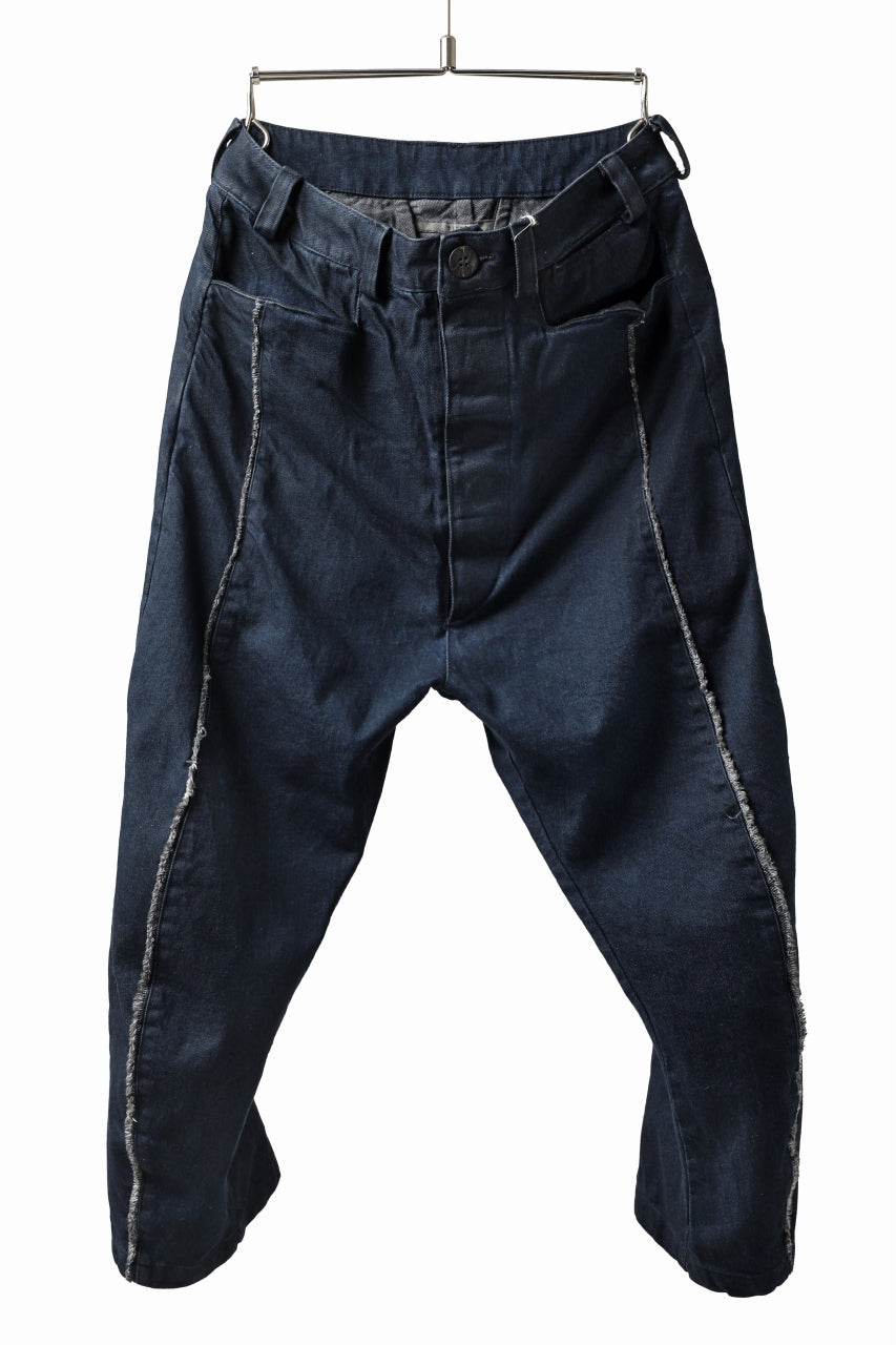 _vital exclusive curved narrow pants / japanese-ink dyed denim (NAVY)