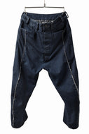 _vital exclusive curved narrow pants / japanese-ink dyed denim (NAVY)