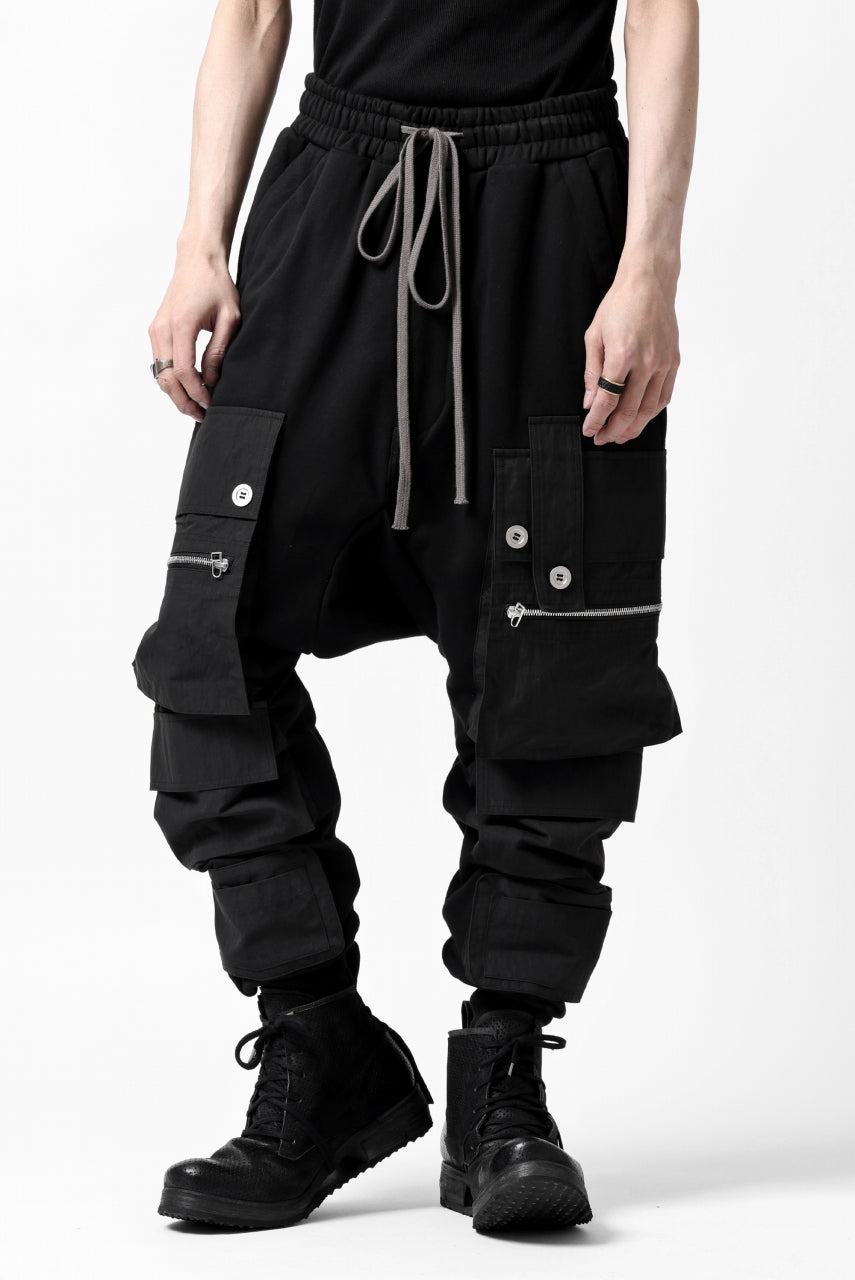 A.F ARTEFACT -SOLDIER- SARROUEL CARGO PANTS (BLACK)