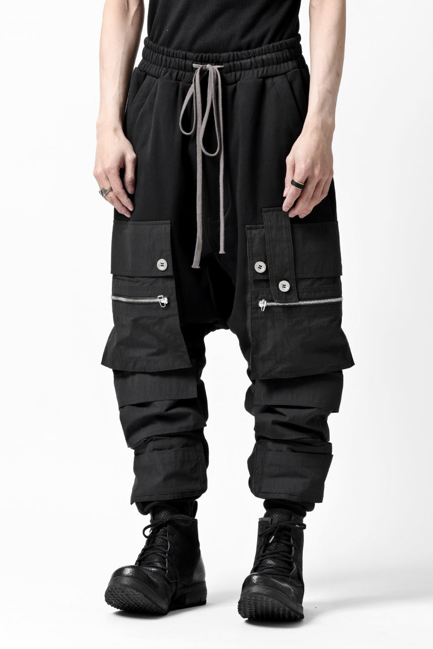 A.F ARTEFACT -SOLDIER- SARROUEL CARGO PANTS (BLACK)