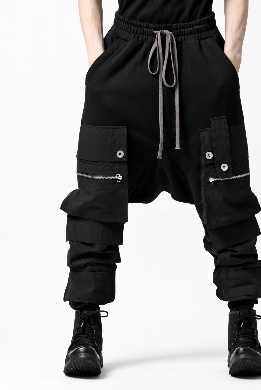 A.F ARTEFACT -SOLDIER- SARROUEL CARGO PANTS (BLACK)