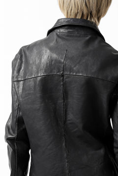 Load image into Gallery viewer, incarnation exclusive COLLARED ZIP JACKET / HORSE FULL GRAIN  (BLACK)
