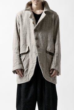 画像をギャラリービューアに読み込む, YUTA MATSUOKA semi-double jacket / knot yarn wool linen (ecru)