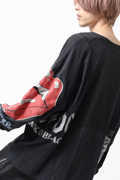 Load image into Gallery viewer, CHANGES VINTAGE REMAKE MULTI PANEL L-S TEE (BLACK #b)