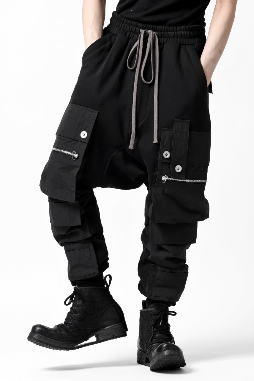 A.F ARTEFACT -SOLDIER- SARROUEL CARGO PANTS (BLACK)