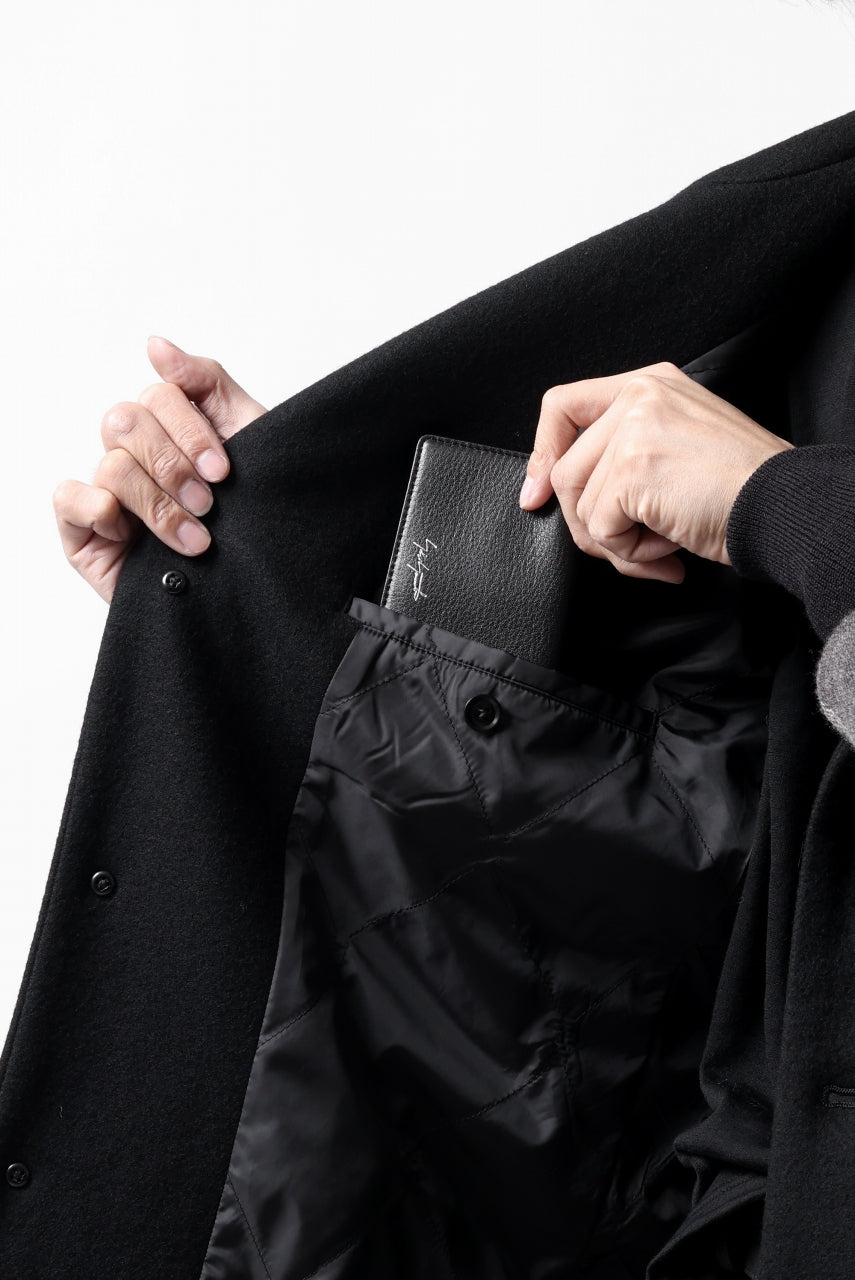 discord Yohji Yamamoto Card Holder / Shrink Cow Skin Leather (BLACK)