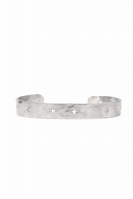 m.a+ cross punched silver bracelet / AB15/AG (SILVER)