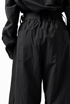 Load image into Gallery viewer, KLASICA VENT LAYERED FOLKLORE TROUSERS / HAND DYED COTTON-LINEN (BLACK)